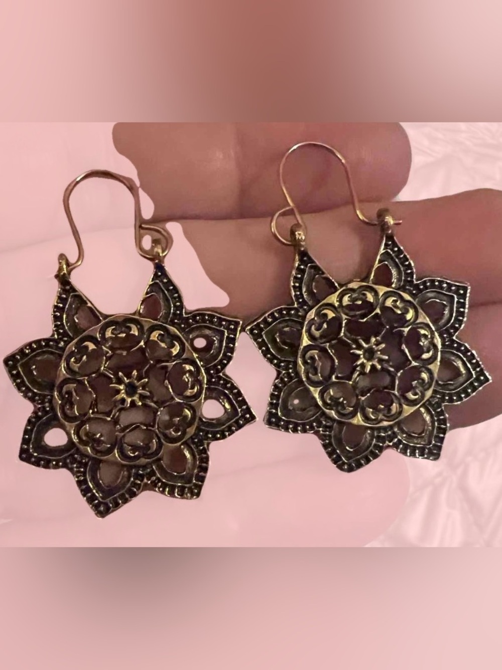 Boho Vintage-Style Mandala Earrings desicore festival bollywood hippie